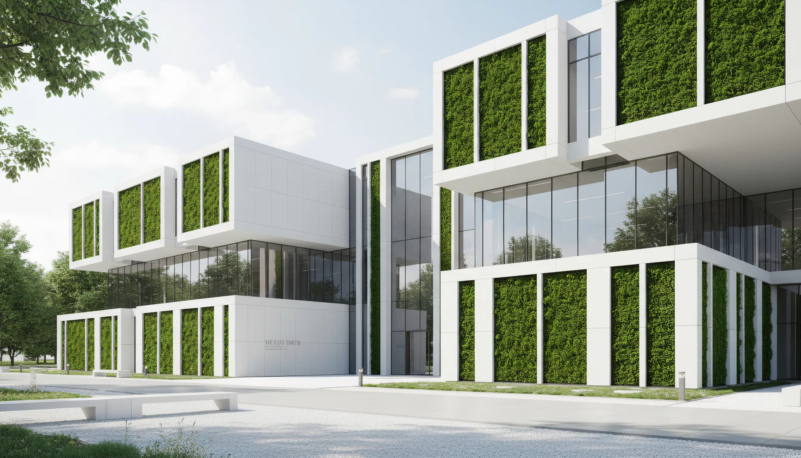 Alive Labs green wall installed on a building