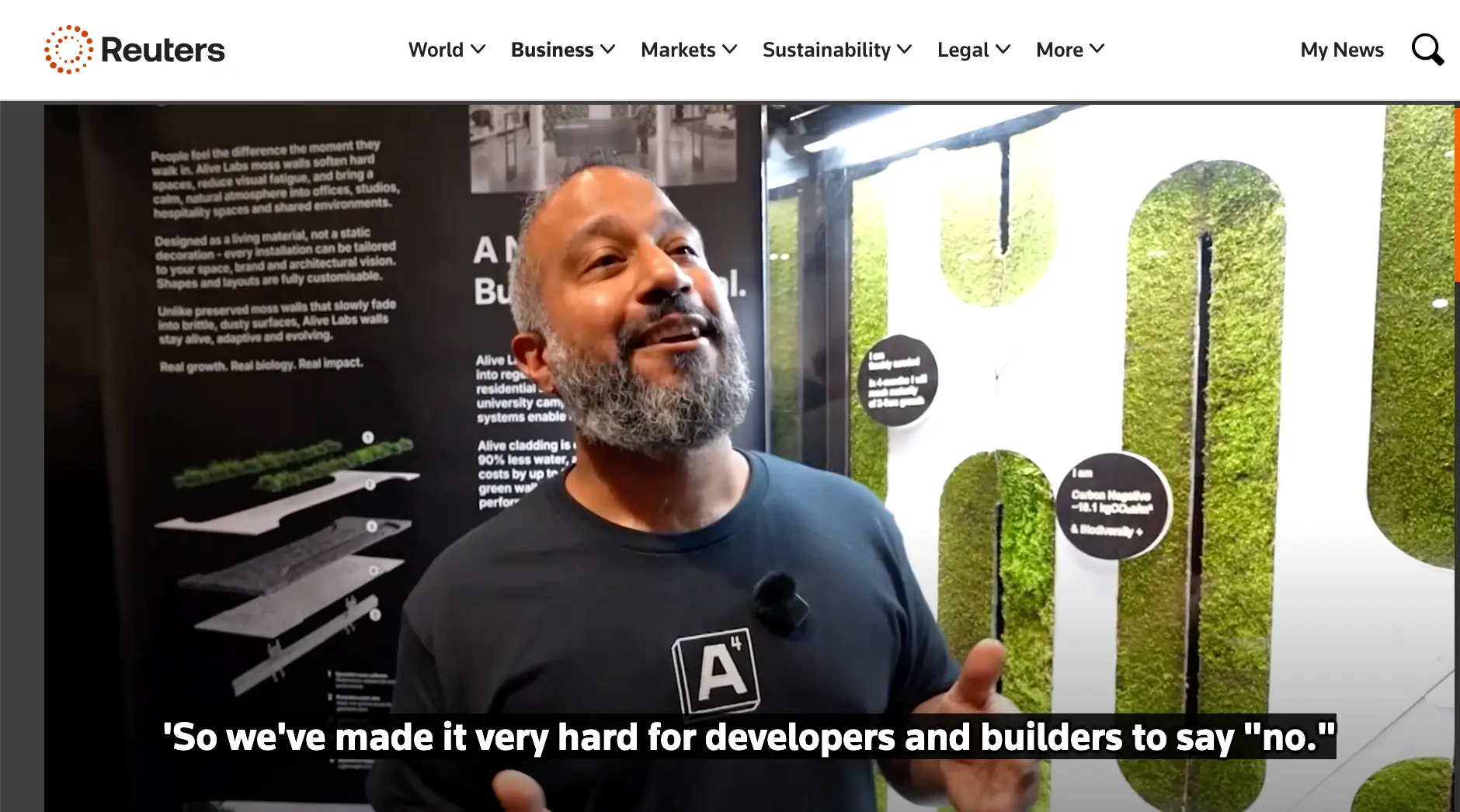 Futurebuild 2026: Alive Labs at the heart of the event, featured by Reuters